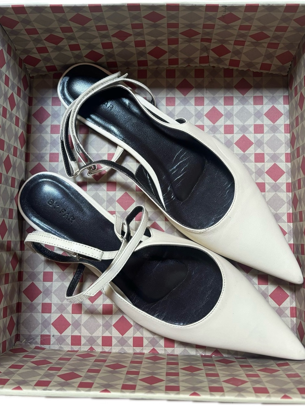 By Far Jess Leather Sling-back Flats MSRP $390 USD